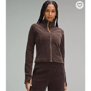 Lululemon Scuba Track Jacket Velvet Cord size 4